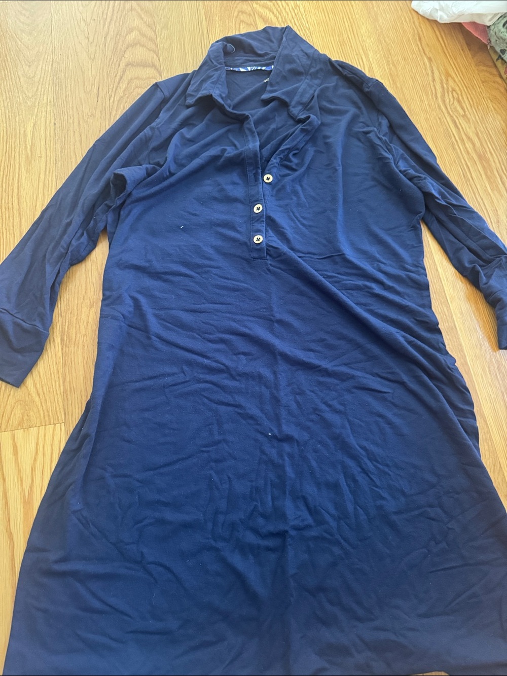Lilly Pulitzer Navy Blue Long Sleeve Polo Dress